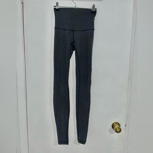 Lululemon grey cotton stretch leggings - Picture 1 of 4